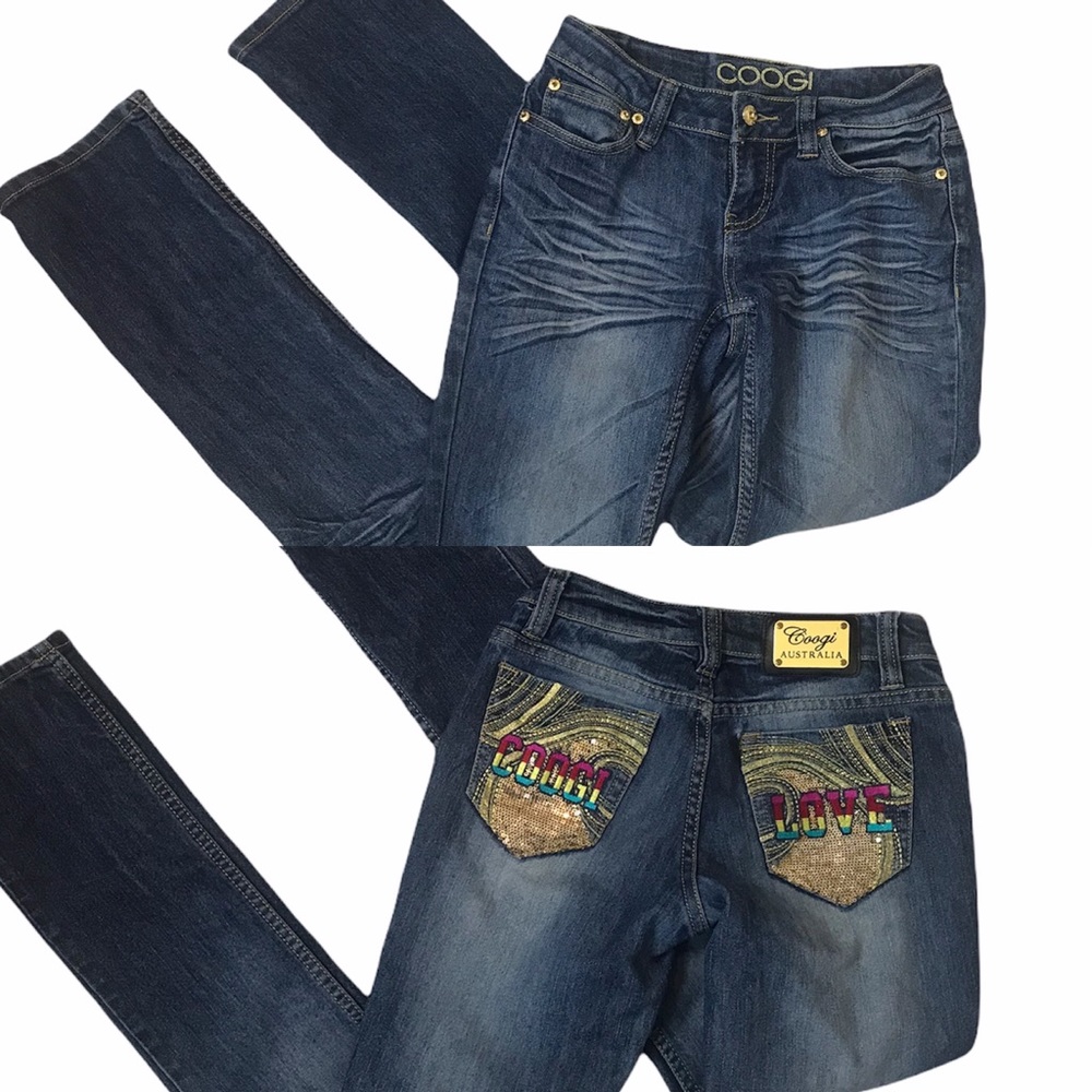 COOGI Retro ‘Coogi Love’ Sequin Pocket Jeans 1/2